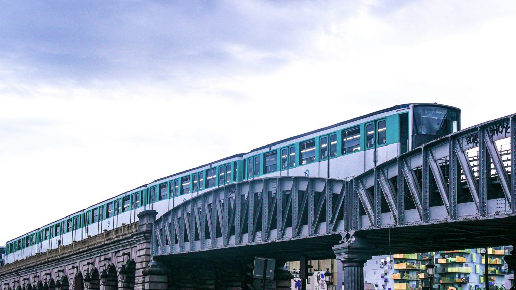 Paris Metro from a bridge